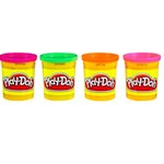 Пластилин Play-Doh Hasbro неоновые цвета 4 цвета