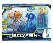 Электронная плавающая РобоМедуза JellyFish с аквариумом с зарядным устройством ночником желтая