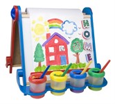 Мольберт настольный двусторонний с магнитной доской с аксессуарами