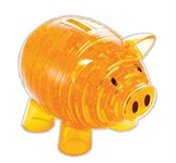 3D Crystal Puzzle головоломка Свинья - копилка желтая