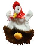 Домашний кукольный театр Перчаточная кукла Курочка Ряба с яичком 22 см