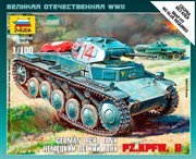 Немецкий лёгкий танк Pz.Kp.fw II Сборная модель 1/100 Звезда 6102