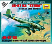 Ju-87 B2 Stuka Немецкий пикирующий бомбардировщик сборная модель самолета 1/144 Звезда 6123