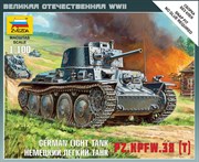 Немецкий легкий танк PZ.KPFW.38 (T) Сборная модель 1/100 Звезда 6130