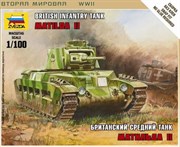 Британский средний танк Матильда II сборная модель 1/100 Звезда 6171