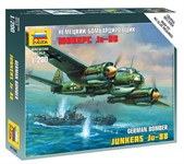 Юнкерс Ju-88A4 Немецкий бомбардировщик сборная модель самолета 1/200 Звезда 6186