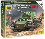  КВ-1 обр. 1941 года с пушкой Ф-32 Советский тяжелый танк сборная модель 1/100 Звезда 6190