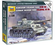 Немецкий тяжелый танк T-IV F2 сборная модель 1/100 Звезда 6251