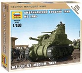 M3 Lee Американский средний танк сборная модель 1/100 Звезда 6264