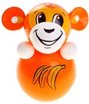 Неваляшка Обезьянка Игрушка для малышей со звуком высота 15 см Котовск 6C-0021