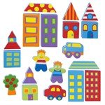 Игровой набор для ванны фигурки Город в сетке