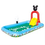 Надувной бассейн Микки Маус Дисней с горкой и фонтанчиком Bestway 91016