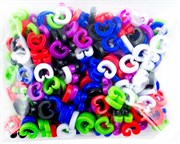 Плетение браслетов из резиночек Rainbow Loom  Набор разноцветных C-клипс 300 шт.