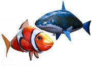 AirSwimmers Радиоуправляемые летающие рыбы Акула Shark и Клоун Clownfish - 2 шт. в комплекте