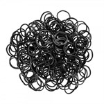 Плетение браслетов из резиночек Rainbow Loom Набор резиночек и С-клипс Чёрный Black Рейнбоу Лум