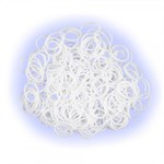 Плетение браслетов из резиночек Rainbow Loom Набор резиночек и С-клипс Белые White Рейнбоу Лум