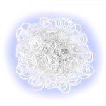 Плетение браслетов из резиночек Rainbow Loom Набор резиночек и С-клипс Белые светящиеся в темноте Рейнбоу Лум