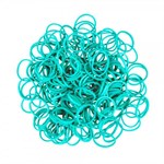 Плетение браслетов из резиночек Rainbow Loom Набор резиночек и С-клипс Сине-зеленые Teal Рейнбоу Лум