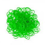 Плетение браслетов из резиночек Rainbow Loom Набор резинок и С-клипс Зеленый лайм Jelly Рейнбоу Лум