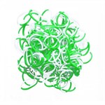 Плетение браслетов из резиночек Rainbow Loom Набор силиконовых резинок и С-клипс двухцветные Зеленые-Белые Рейнбоу Лум