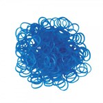Плетение браслетов из резиночек Rainbow Loom Набор резинок и С-клипс Голубой Ocean Blue Jelly Рейнбоу Лум