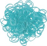 Плетение браслетов из резиночек Rainbow Loom Набор резиночек и С-клипс Голубые светящиеся в темноте Рейнбоу Лум