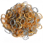 Плетение браслетов из резиночек Rainbow Loom Набор силиконовых резинок и С-клипс Серебро Золото металлик Рейнбоу Лум