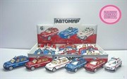 Машинка металлическая инерционная Автомир со светом и звуком  Полиция Пожарная Скорая помощь