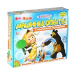 Машины опыты с мыльными пузырями Французские опыты Науки с Буки Bondibon Маша и медведь ВВ1024