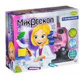 Микроскоп для девочек Французские научно-познавательные опыты Науки с Буки Bondibon ВВ1214