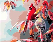 Картина с алмазными стразами на холсте Зимний красавец