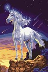 Картина с алмазными стразами на холсте Единорог