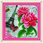 Мозаичная картина со стразами Алмазная живопись Эйфелева башня