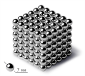 NEOCUBE Магнитный конструктор НЕОКУБ 7 мм 216 сфер никель