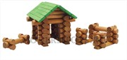 Деревянный конструктор Строительный набор Домик из бревнышек 75 элементов