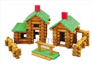 Деревянный конструктор Строительный набор Домик из бревнышек 162 элемента
