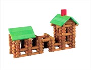 Деревянный конструктор Строительный набор Домик из бревнышек 150 элементов