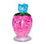 3D Crystal Puzzle головоломка с подсветкой Ягода Hello Kitty сиреневая