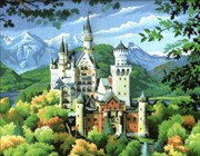 Картина раскраска по номерам Замок Нойшванштайн KSG