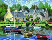 Картина раскраска по номерам Спокойные воды KSG