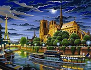 Картина раскраска по номерам Париж KSG