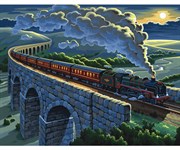 Картина раскраска по номерам Ночной экспресс KSG