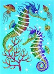 Мозаика из блесток и бусин Морские коньки Sequin Art KSG