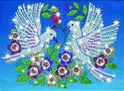 Мозаика из блесток и бусин Голуби Sequin Art KSG
