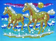 Мозаика из блесток и бусин Лошади Sequin Art KSG