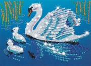 Мозаика из блесток и бусин Лебеди Sequin Art KSG