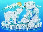 Мозаика из блесток и бусин Полярные медведи Sequin Art KSG