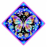 Раскраска с блестками и мозаикой из пайеток Бабочка Stardust Sequin Art KSG
