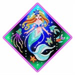 Раскраска с блестками и мозаикой из пайеток Русалочка Stardust Sequin Art KSG