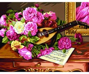 Картина раскраска по номерам Романтический букет KSG